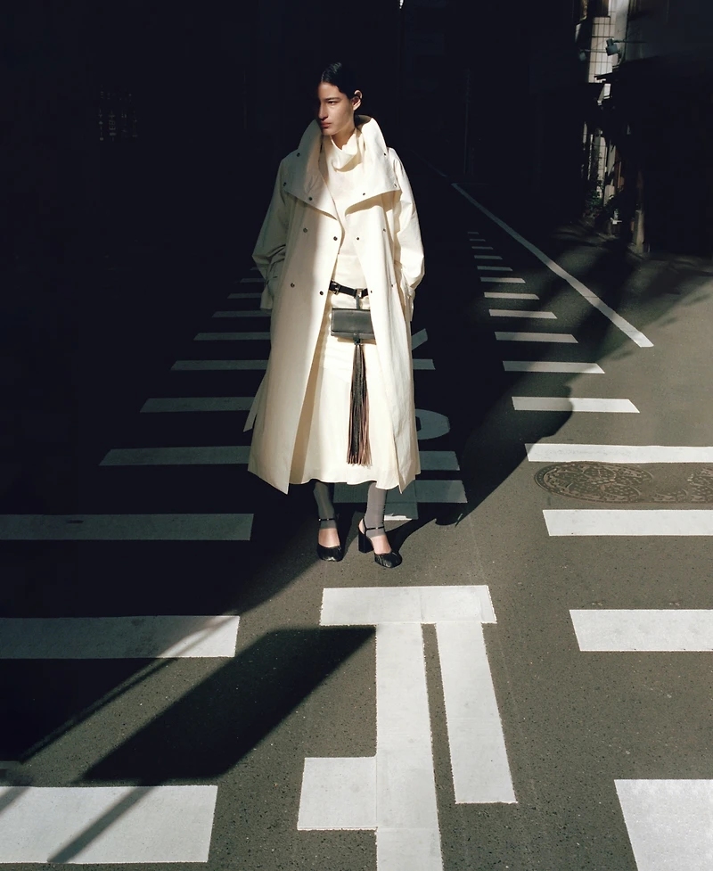 Mango Women's Oversized Funnel-Neck Belt Trench Coat