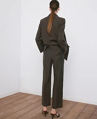 Mango Women's Mid-Rise Lyocell Pants