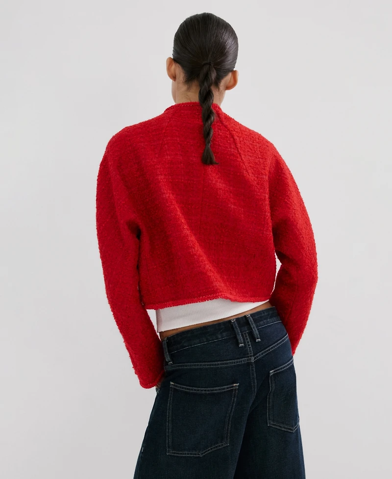 Mango Women's Jewel Buttons Tweed Jacket