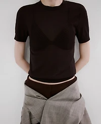 Mango Women's Short-Sleeved Knitted Sweater