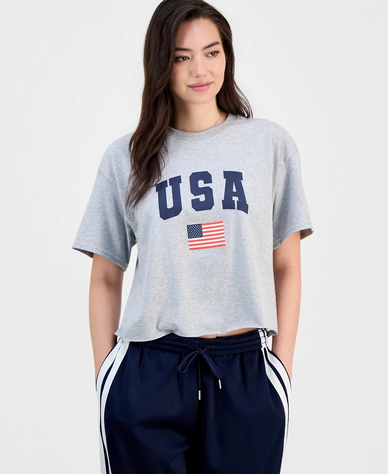 Love Tribe Juniors' Usa 76 Cotton Short-Sleeve T-Shirt