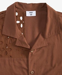 Mode of One Men's Short-Sleeve Boxy Patch Shirt, Macy's Exclusive