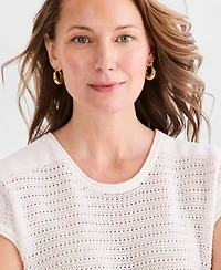 Style & Co Women's Open-Stitch Cap-Sleeve Sweater, Macy's Exclusive