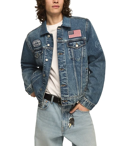 Lucky Brand Men's Coca Cola Denim Trucker Jacket