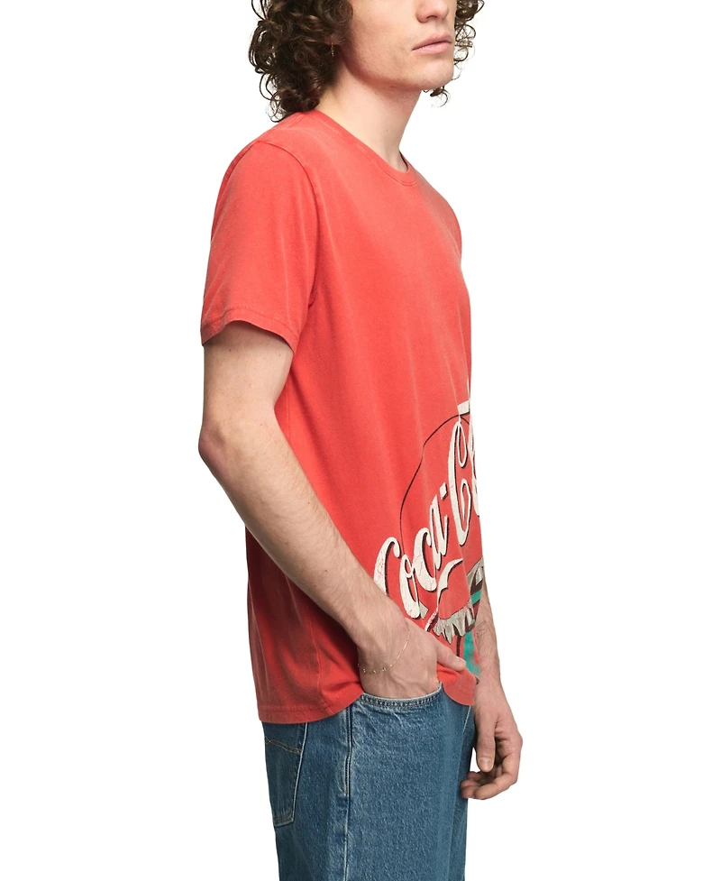 Lucky Brand Men's Coke Bottle Cap Crewneck T-Shirt