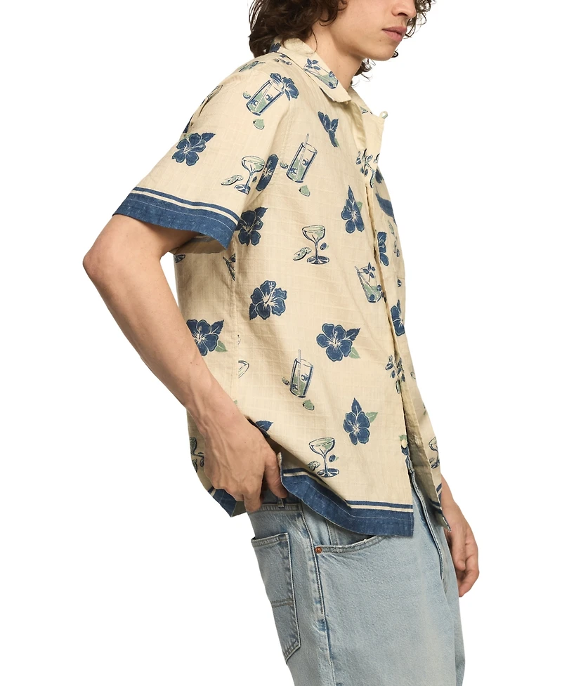 Lucky Brand Men's Short-Sleeve Print Camp Shirt