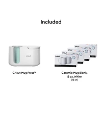 Cricut Mug Press Heat Press Machine with 12 Mugs Bundle