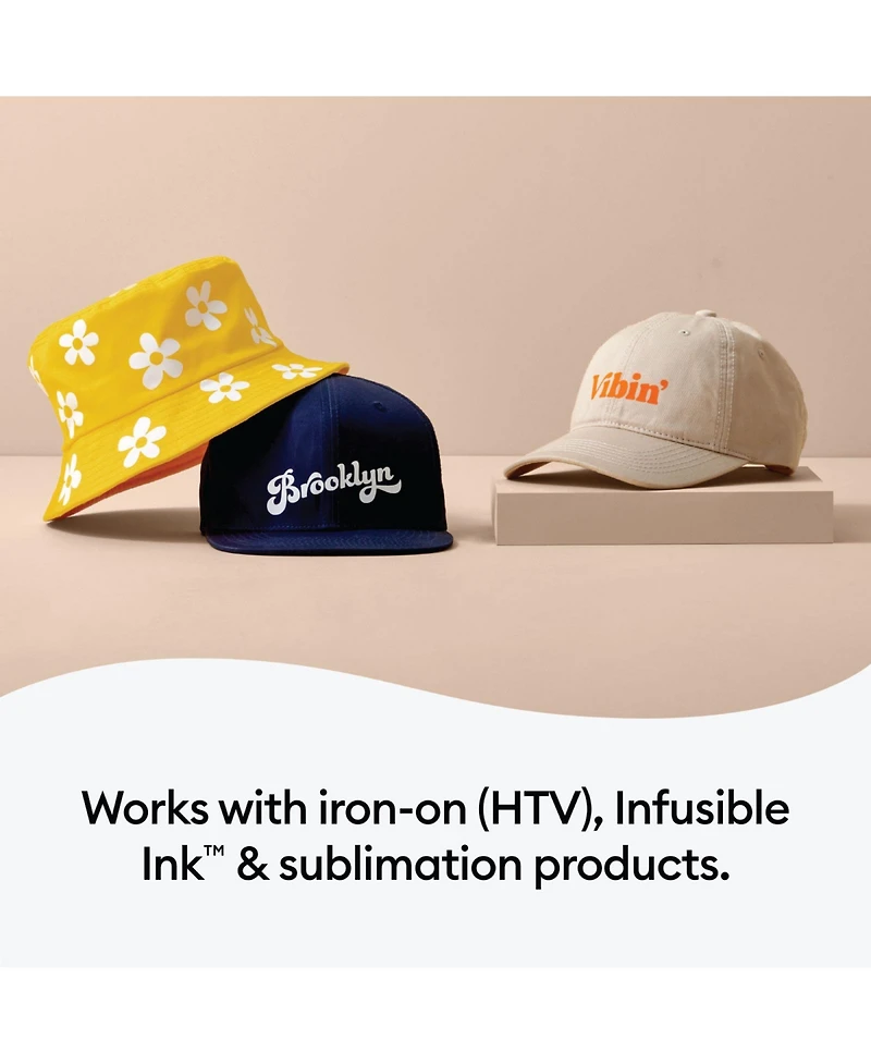 Cricut Hat Press Heat Press Machine with 3 Hat Blanks