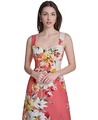Vince Camuto Women's Sleeveless V-Neck Midi Dress