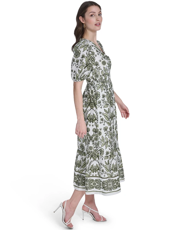 Vince Camuto Women's V-Neck Midi Dress
