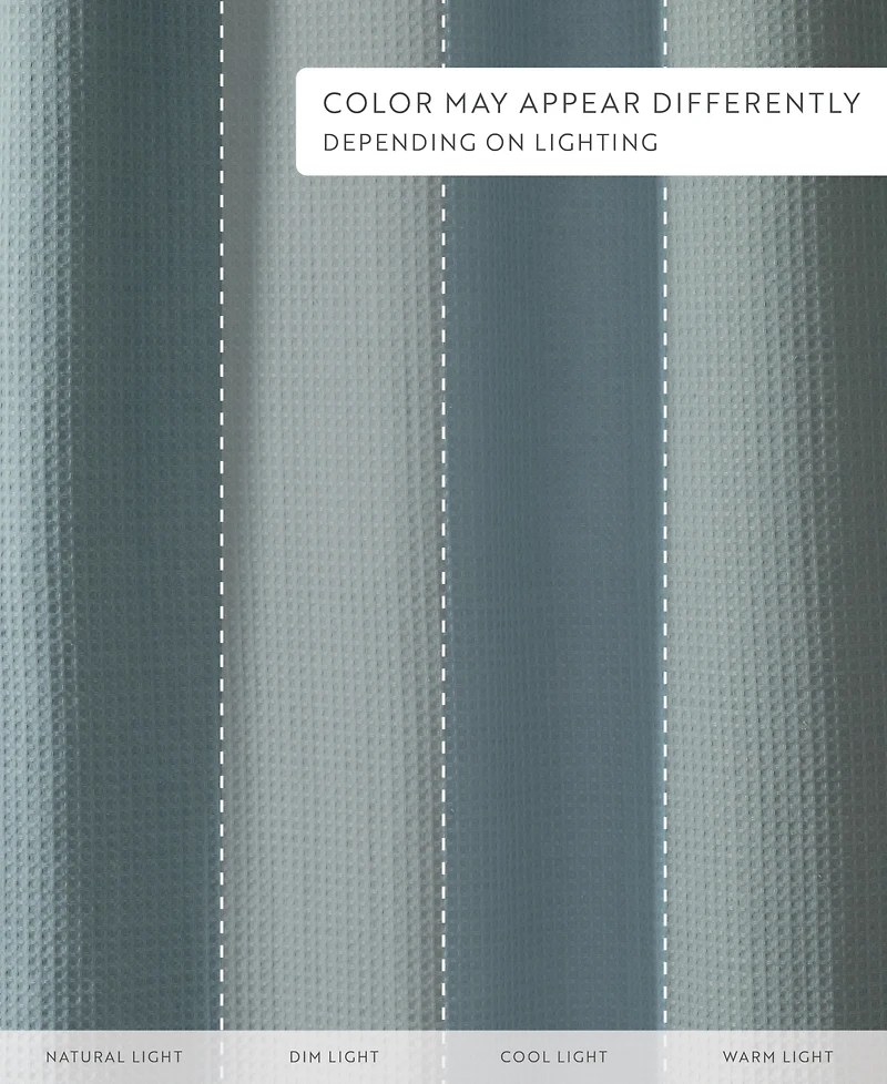 ienjoy Home Cotton Blend Waffle Shower Curtain, 72" x