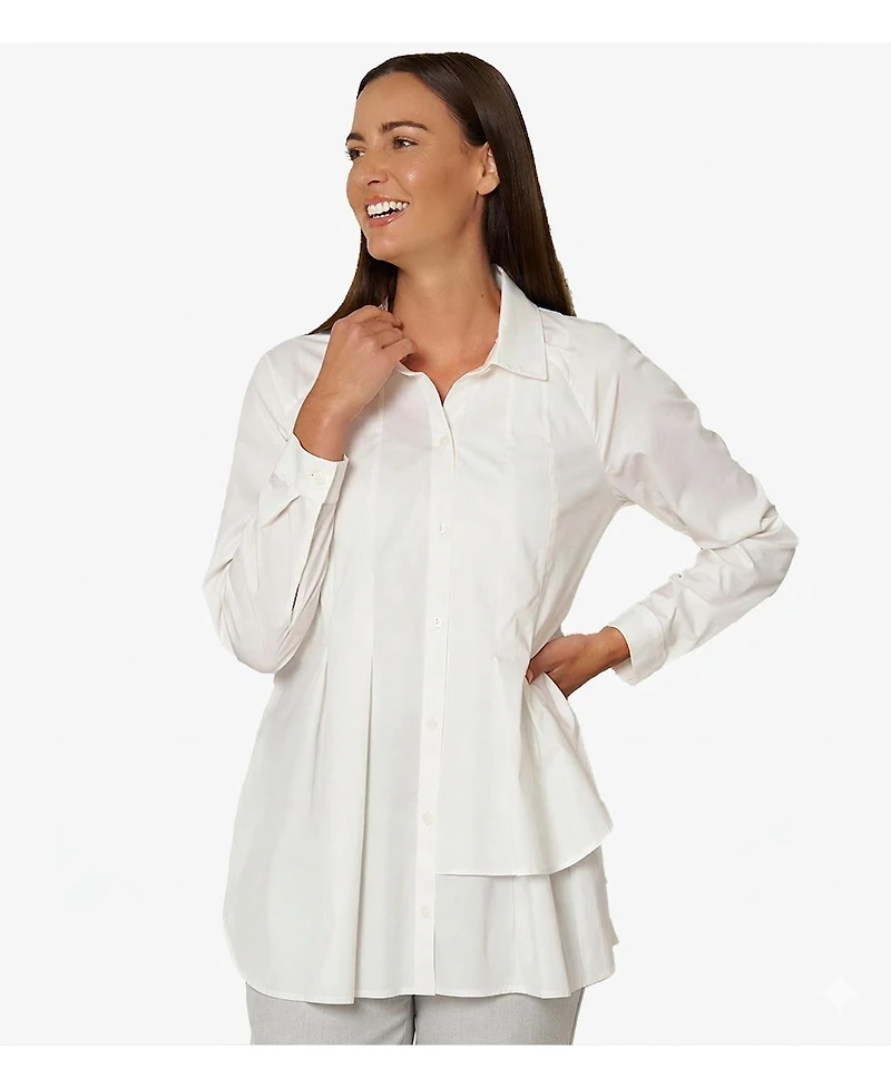 Stella Carakasi Women's Button-Front Shirt Top Sensation Tunic
