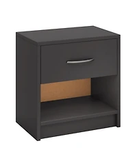 Sugift Nightstand with Drawer and Open Storage Shelf