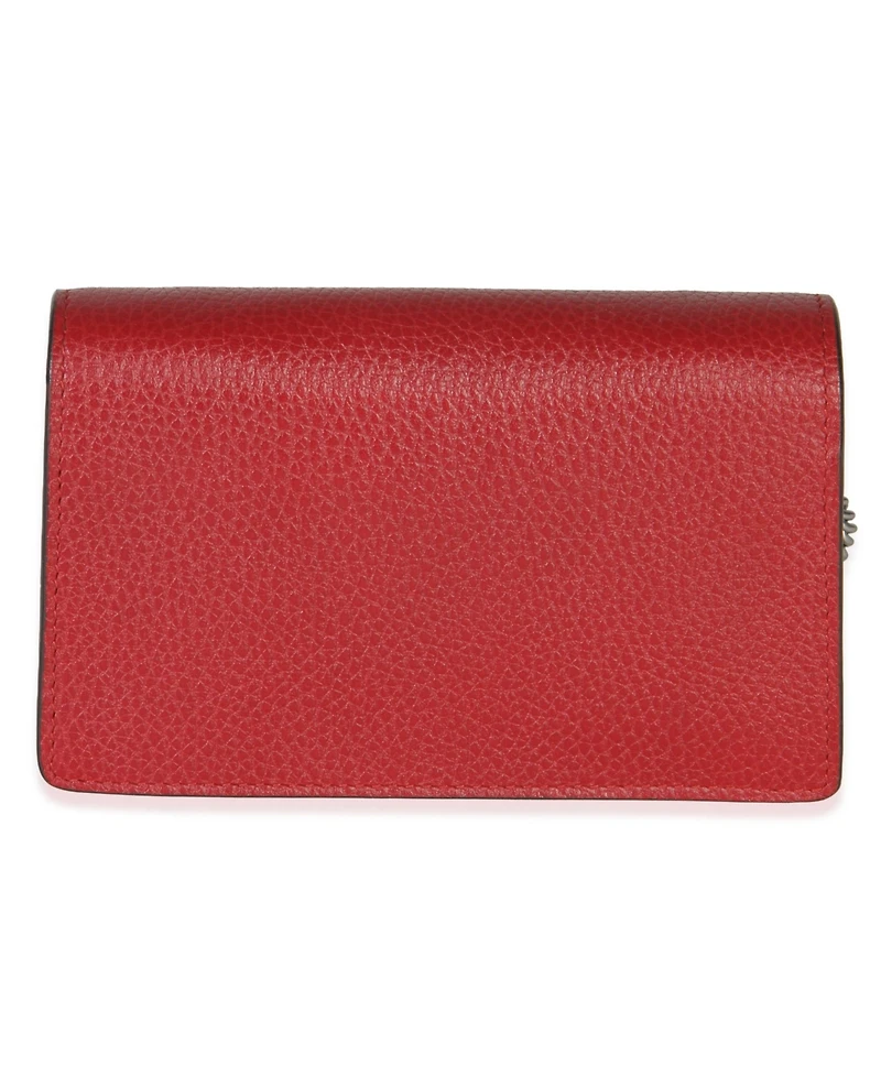 Pre-Owned Gucci Red Dollar Calfskin Crystal Super Mini Dionysus