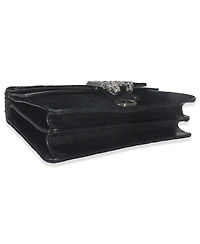 Pre-Owned Gucci Black Gg Embossed Velvet Small Dionysus Chain Bag