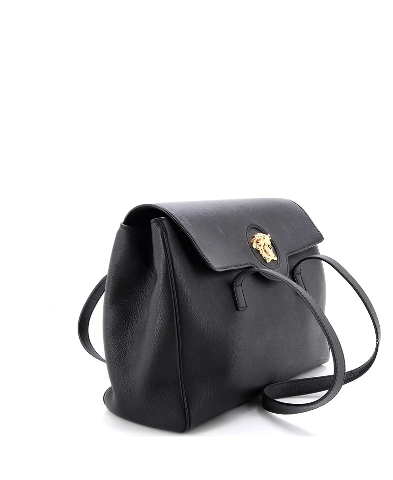 Pre-Owned Versace Medium La Medusa Flap Tote Leather
