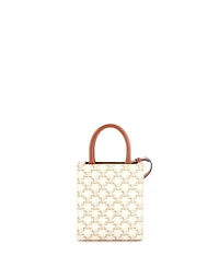 Pre-Owned Celine Mini Vertical Cabas Tote Triomphe Coated Canvas