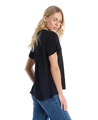 Wilt Clothing Women's Ruched Sleeve Tee