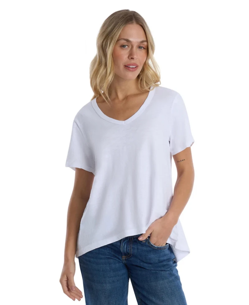 Wilt Women's Clothing Ruched Sleeve Tee