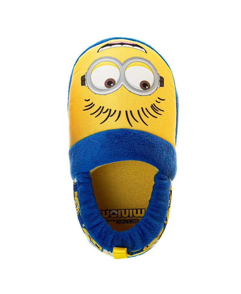 Illumination Toddler Minions Dual Slippers Kids' Cozy Warm Soft Plush Indoor Wear Fun Character Design SlipOn