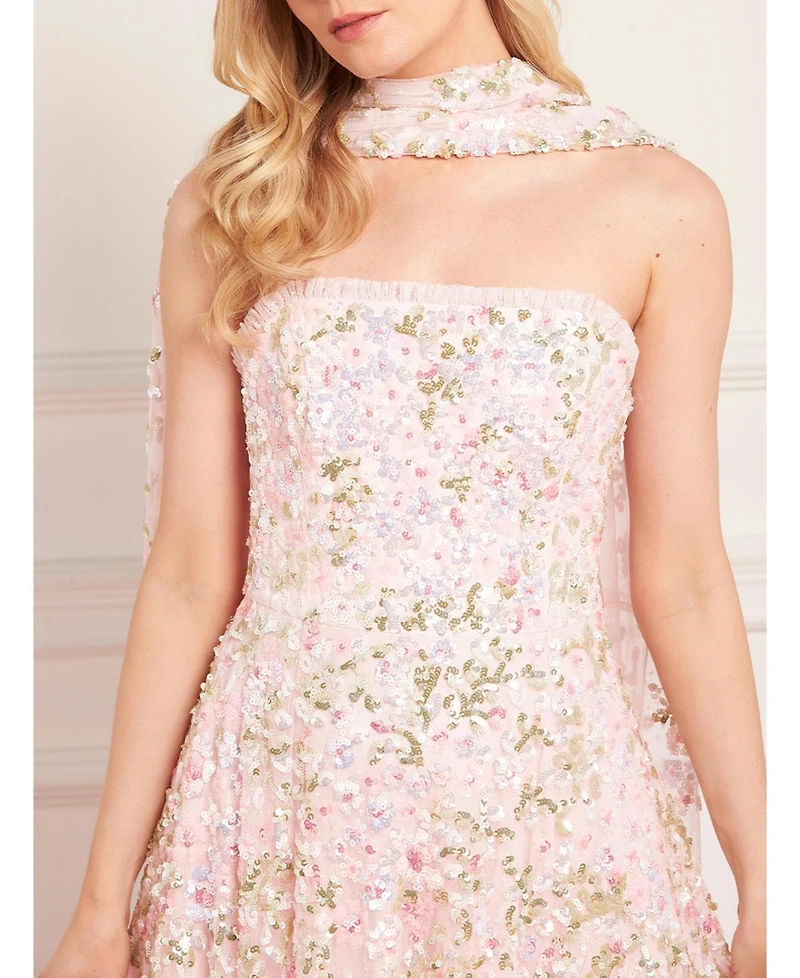 Needle & Thread Women's Dream Garland Strapless Gown