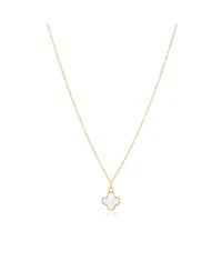The Lovery Mini Mother of Pearl Single Clover Necklace 14K Gold