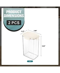 Sorbus Pack 3000ml/105.82oz Clear Stackable Airtight Food Storage Containers for Pantry, Rice, Pasta