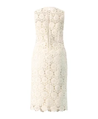 Ivonne Women's Lace Short Dress with Round Neck