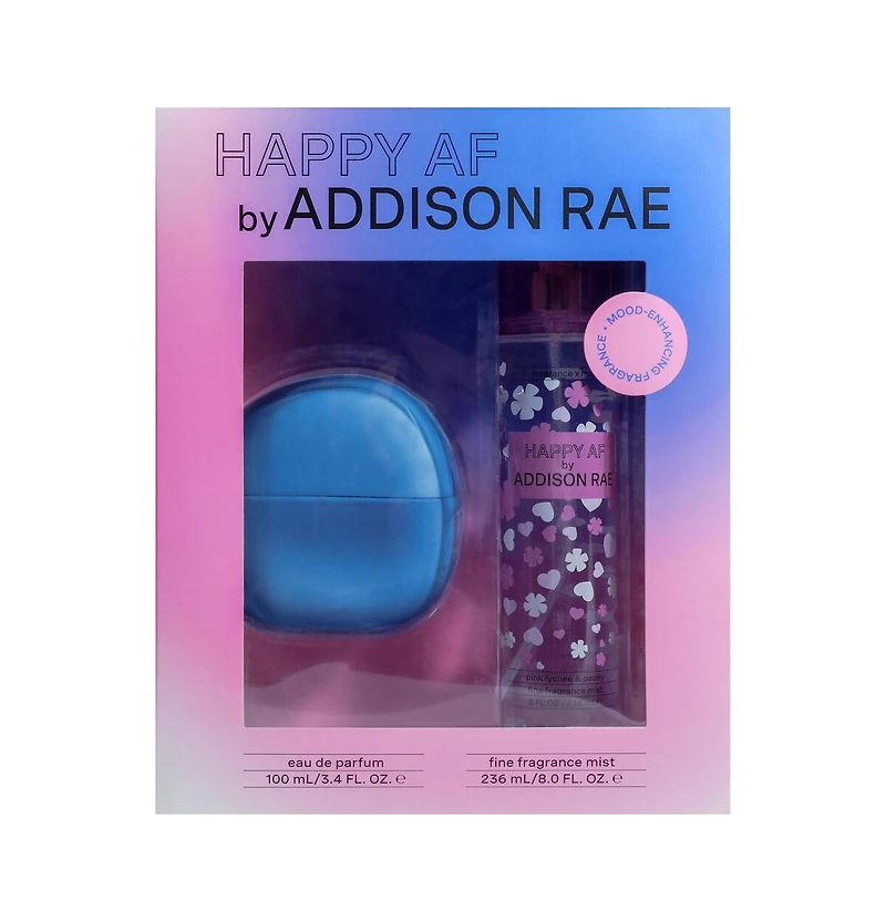 Addison Rae Fragrance Happy Af, Perfume Gift Sets for Women, 2 Pc