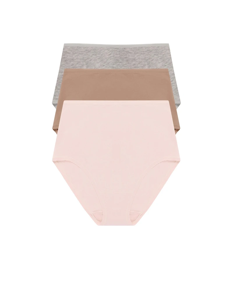 Natori Women's Bliss Cotton High Waist Brief 3 Pack