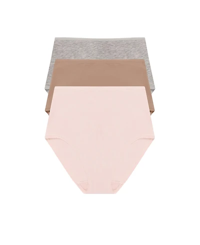 Natori Women's Bliss Cotton High Waist Brief 3 Pack