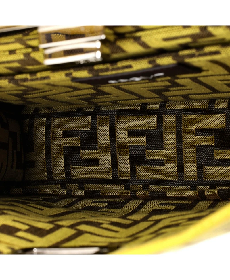 Pre-Owned Fendi Small x Frgmt Peekaboo ISeeU Bag Zucca Canvas