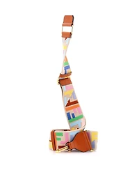 Pre-Owned Fendi Strap You Shoulder Strap Multicolor Zucca Canvas with Leather