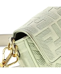 Pre-Owned Fendi Medium Baguette Nm Bag Zucca Embroidered Canvas