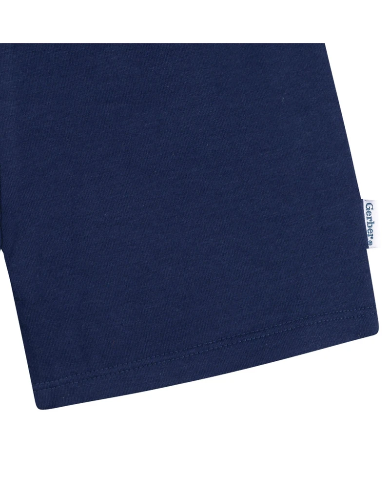 Gerber Baby Boys Collared Shirt and Short Set, 2-Piece