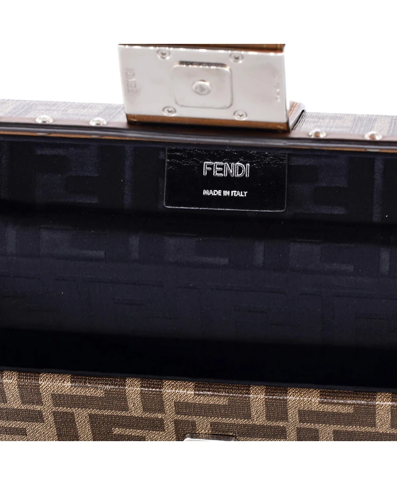 Pre-Owned Fendi Mini Baguette Trunk Bag Zucca Coated Canvas