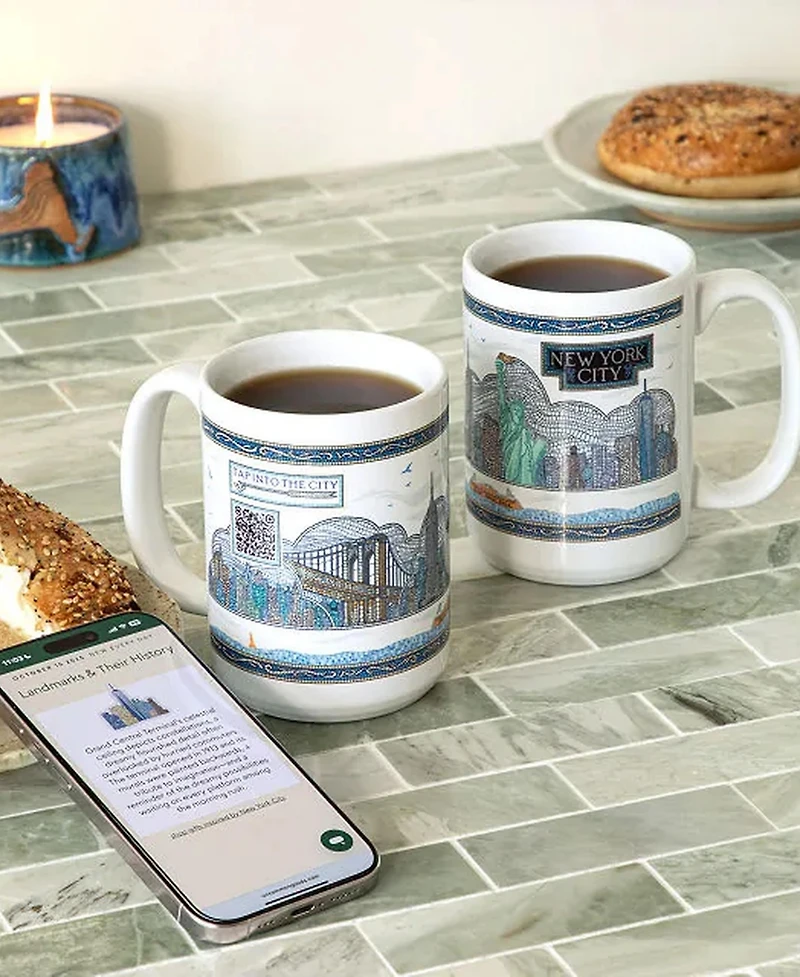 Uncommon Goods Nyc Interactive Qr Mug, 15 oz