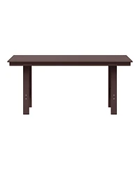 WestinTrends Outdoor Modern Hdpe 66" Wide Rectangle Patio Dining Table for 6
