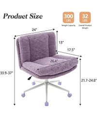 Rainsken Faux Fur Criss Cross Office Chair