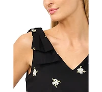 CeCe Women's V-Neck Sleeveless Cotton Mini Dress