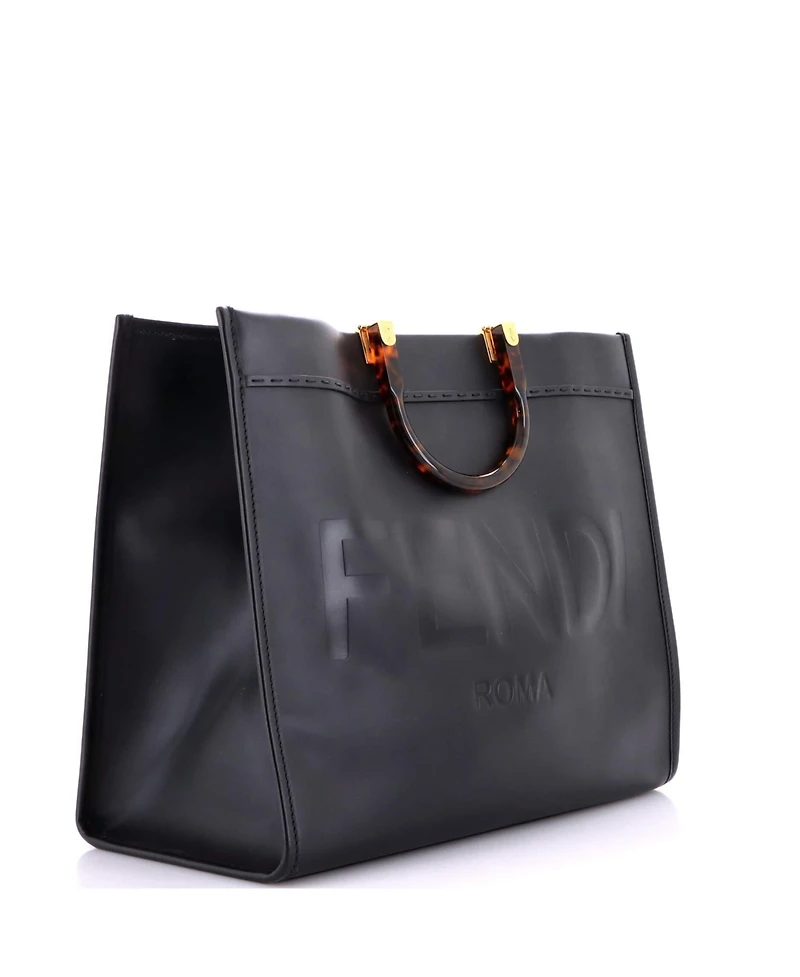 Pre-Owned Fendi Large Sunshine Shopper Tote Leather