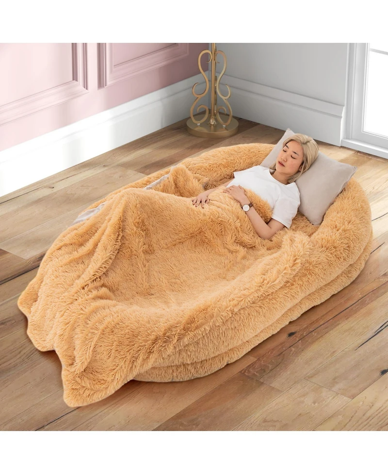 Gymax 68'' x 46'' x 10'' Human Dog Bed Orthopedic Dog Bed w/ Soft Blanket