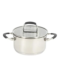 Oster Silverbolt 6 Piece Stackable Space-Saving Dutch Oven Sauce Pan Cookware Set