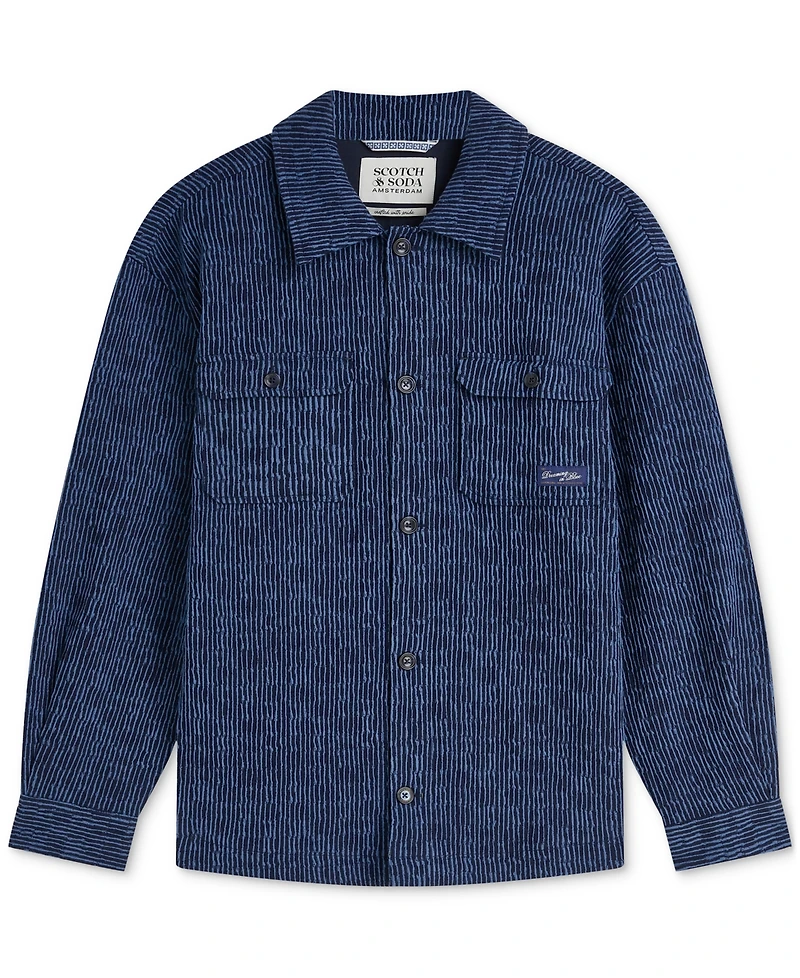 Scotch & Soda Men's Regular-Fit Long-Sleeve Collared Overshirt