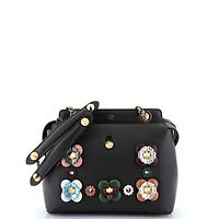 Pre-Owned Fendi Small Flowerland DotCom Convertible Satchel Embellished Leather