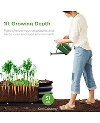 Best Choice Products 4x2x1ft Outdoor Raised Metal Oval Garden Bed, Planter Box for Vegetables, Flowers