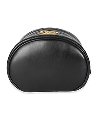Pre-Owned Gucci Black Calfskin Matelasse Mini Gg Marmont Round Backpack