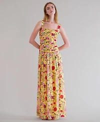 julia jordan Women's Square Neck Maxi Dress