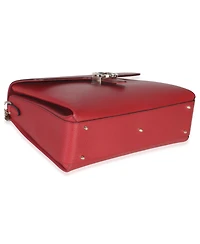 Pre-Owned Gucci Red Dollar Calfskin Medium Interlocking G Top Handle Bag