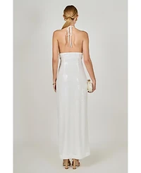 endless Rose Women's Haltered Sequins Maxi Dress